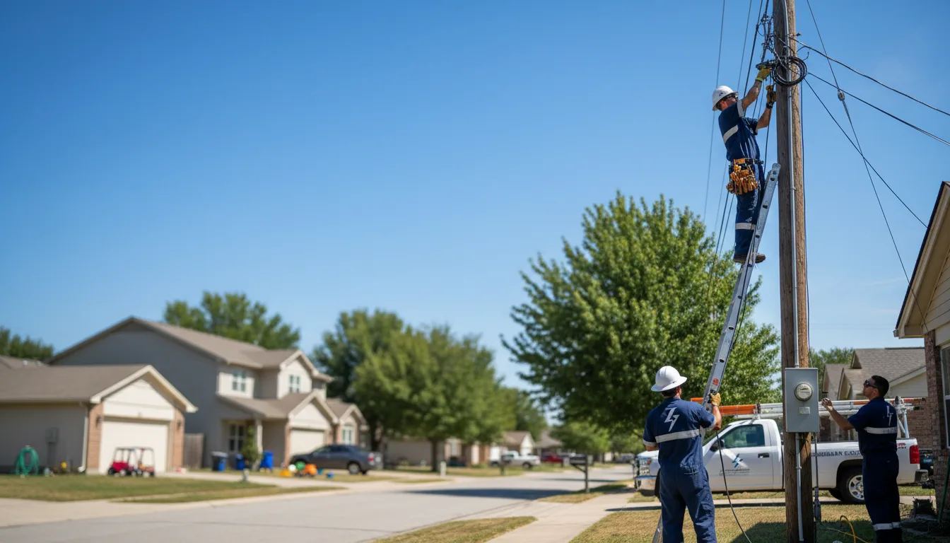 Residential electrician providing installation services in Ponder, TX
